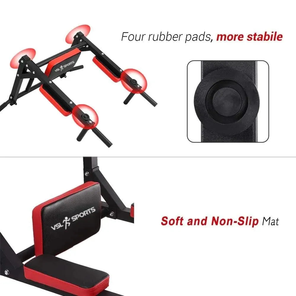 VSL Sports - Ατσάλινο Αντιολισθητικό Gym Pull Up μονόζυγο τοίχου 90x60x68 για Χρήστη έως 180kg - VSL140517